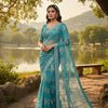 Pakistani Net Saree – Heavy Embroidered Soft Net Sequence Work Saree
