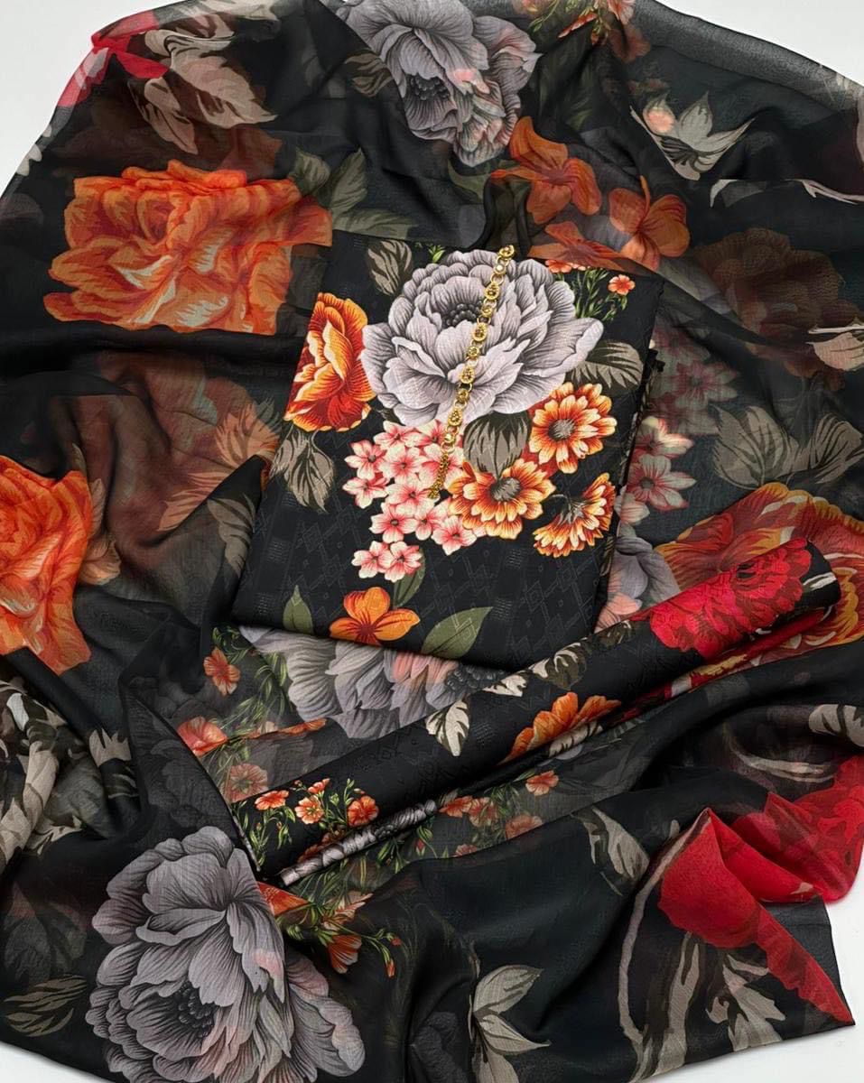 Unstitched Swiss Lawn - Kamran Suitting