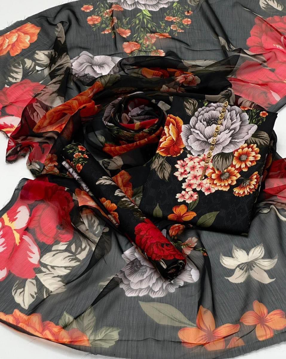 Unstitched Swiss Lawn - Kamran Suitting