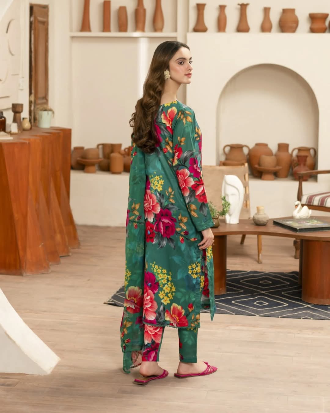 Swiss lawn unstitched 3 pc