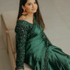 Shamoze Silk sari unstiched with 4 Side Sequence Border & Palla - Kamran Suiting