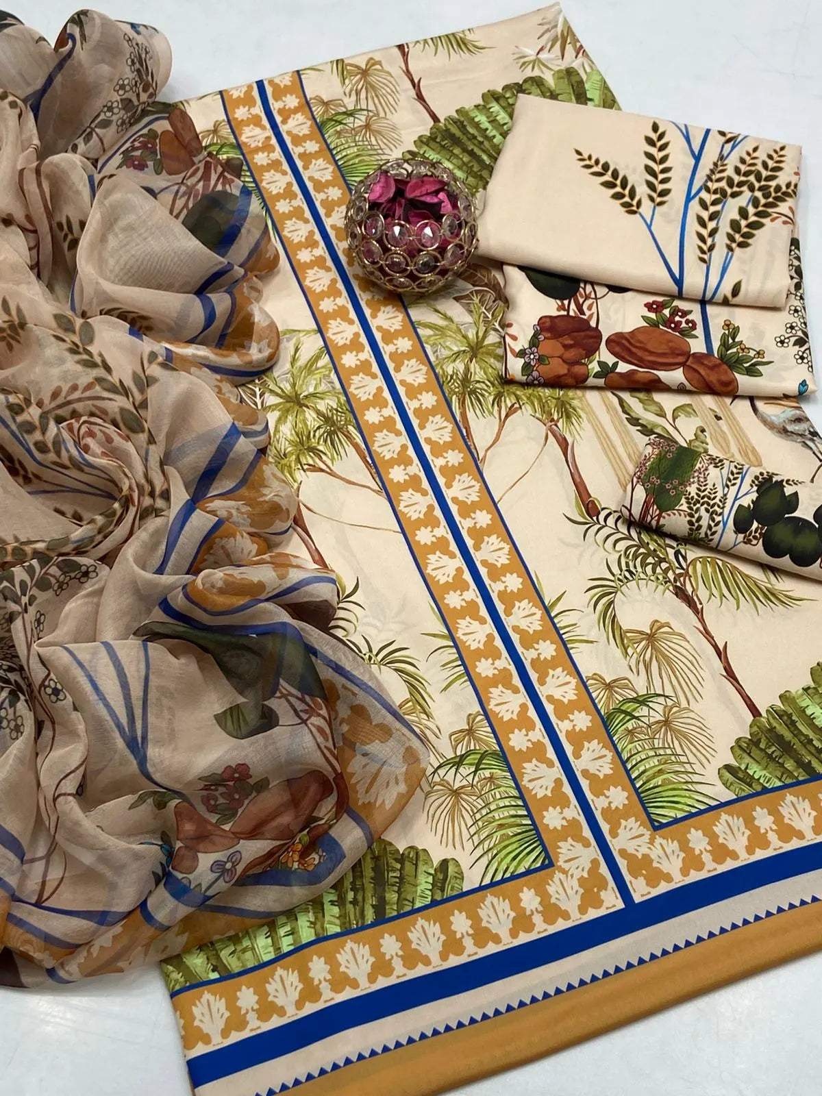 Swiss monal lawn 3 pc