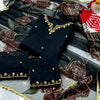 Organza hand brush 3 pc unstitched  - Premium Quality Fabric - Kamran Suiting