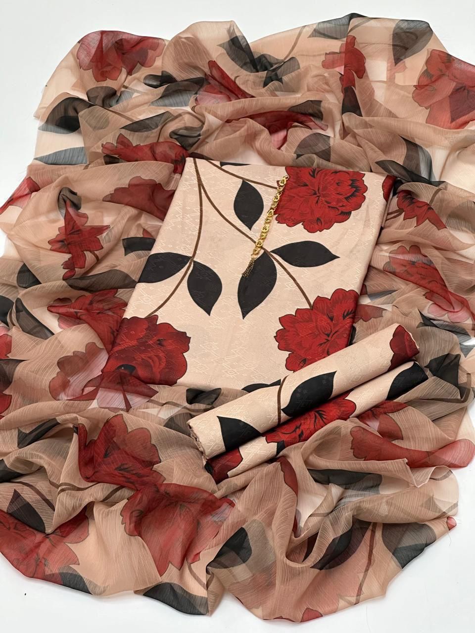 Unstitched Digital Print Swiss Lawn 3pc - Kamran Suitting