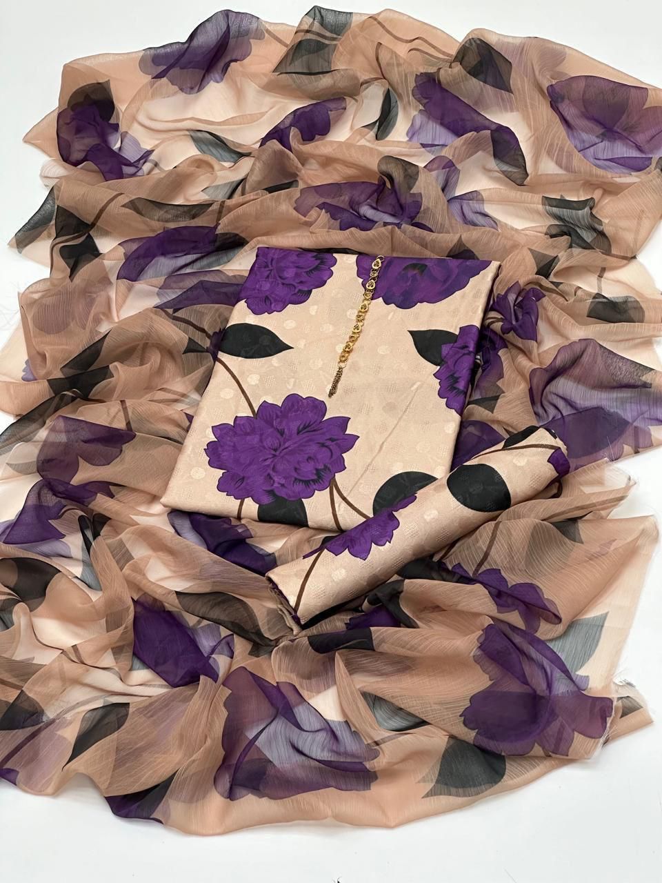 Unstitched Digital Print Swiss Lawn 3pc - Kamran Suitting