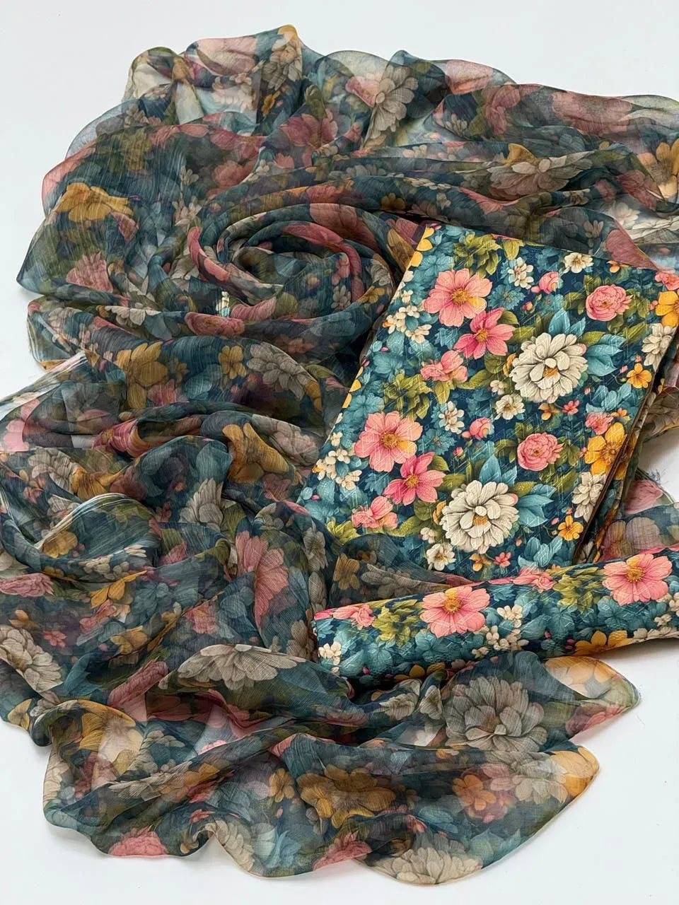 Swiss Lawn 3 PC Unstitched Dress with printed design