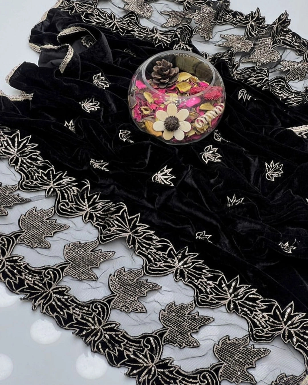 Cut Work Velvet Fancy Shawl for Women – Luxury Winter Shawl